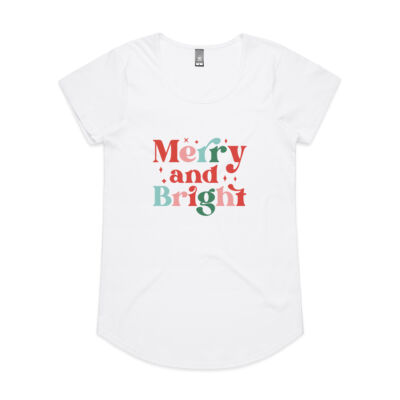 Womens 'Merry and Bright' Tee Thumbnail