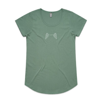 Womens Alaskan Malamute Ears Tee Thumbnail
