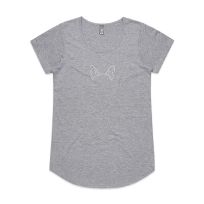 Womens French Bulldog Ears Tee Thumbnail