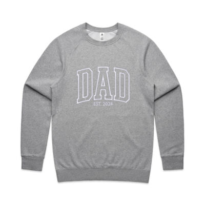 Customisable 'Dad EST ...' Embroidered Jumper Thumbnail