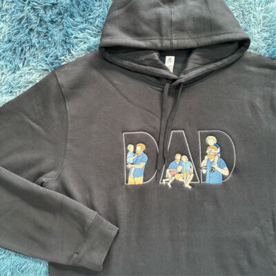 Personalised Dad Portrait Embroidery Thumbnail